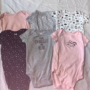 Baby Girl 6 Pack Of onesies